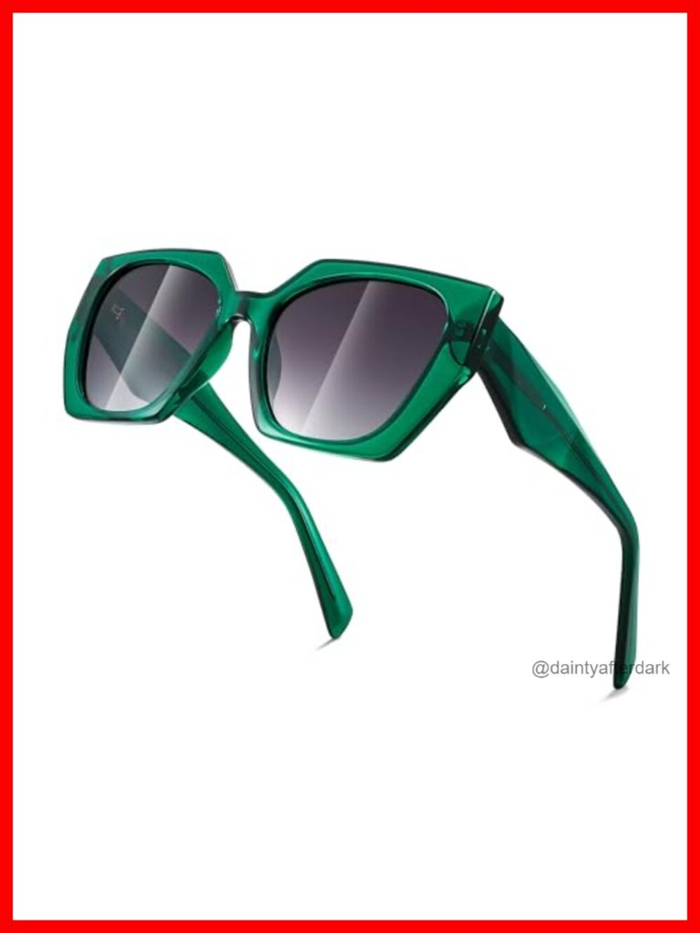 FEISEDY Trendy Polarized Sunglasses Oversized Irregular TR Frame Retro Shades